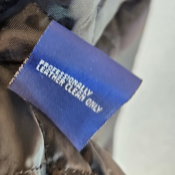 Vintage Savile Row Mens Black Leather Biker Jacket Sz L Zip & Snap Adj. Wrist - Picture 11 of 16